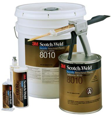 3M™ Scotch-Weld™ 2-Komponenten-Konstruktionsklebstoff auf Acrylatbasis DP8010, Blau-Grün, 490 ml