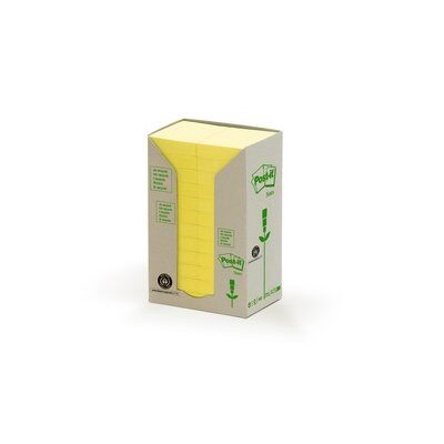 Post-it® Recycling Notes 6531GE, 51 x 38 mm, gelb, 3 Blöcke à 100 Blatt