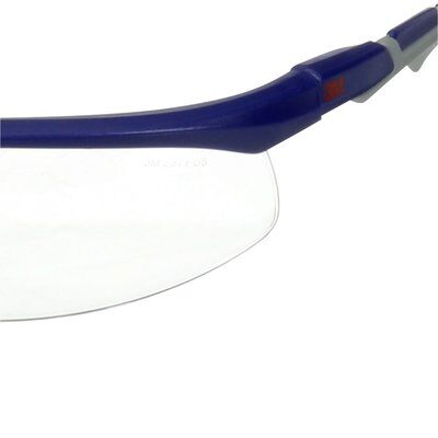 3M™ Solus™ 2000 Schutzbrille, blau/graue Bügel, beschlagfest/kratzfest, klare Scheibe, winkelverstellbar, S2001AF-BLU-EU