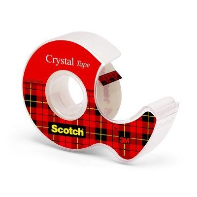 Scotch® Crystal Klebeband 1 Rolle 19 mm x 7,5 m + Handabroller