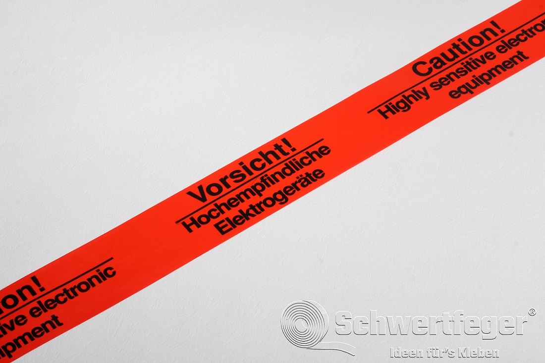 SPADA® PVC Packband "Vorsicht Hochempfindliche Elektrogeräte" 50 mm x 66 m