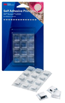 3M™ Bumpon™ SJ5323BL Elastikpuffer Mini-Pack, Transparent, 12 Stück, 20.5x 7.6mm, Klebstoff Acrylat A-20