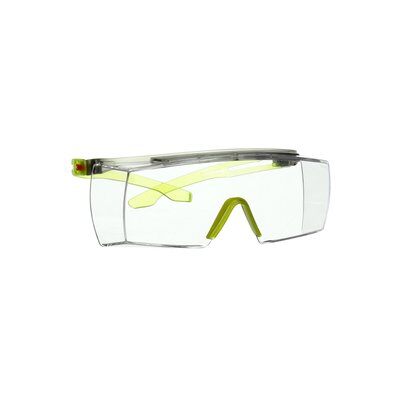 3M™ SecureFit™ 3700 Überbrille, lindgrüne Bügel, Scotchgard™ Anti-Beschlag Beschichtung (K&N), transparente Scheibe, winkelverstellbar, SF3701SGAF-GRN-EU