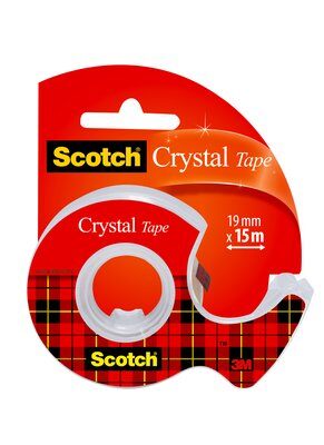 Scotch® Crystal Klebeband, 19 mm x 15 m + Handabroller