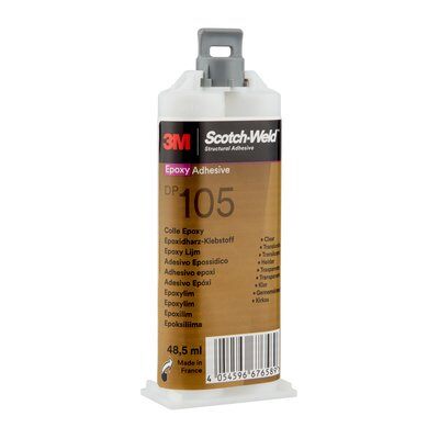 3M™ Scotch-Weld™ 2-Komponenten-Konstruktionsklebstoff auf Epoxidharzbasis für das EPX System DP 105, Transparent, 48.5 ml