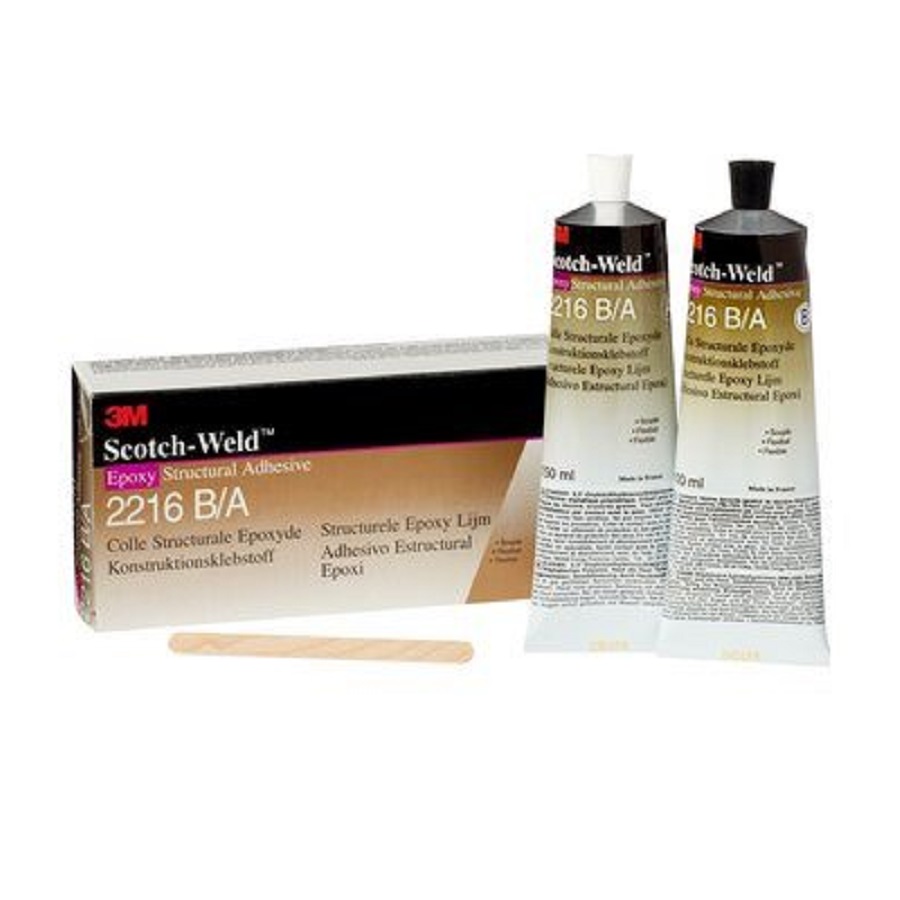 3M™ Scotch-Weld™ 2-Komponenten-Konstruktionsklebstoff auf Epoxidharzbasis 2216, Teil B/A, Transluzent, 59 ml