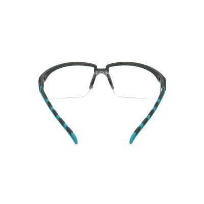 3M™ Solus™ 2000 Schutzbrille, grau/türkisfarbene Bügel, Scotchgard™ Anti-Beschlag Beschichtung (K&N), klare Scheibe, winkelverstellbar, S2001SGAF-BGR-EU