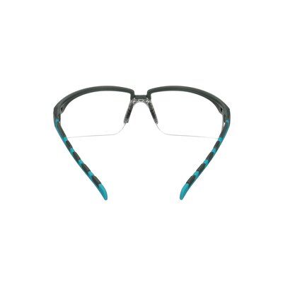 3M™ Solus™ Serie 2000, S2001SGAF-BGR, grau/türkise Bügel, Scotchgard™ Anti-Fog-Beschichtung, transparente Anti-Fog-Antikratz-Scheibe