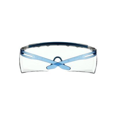 3M™ SecureFit™ 3700 Überbrille, blaues Gestell, integrierter Augenbrauenschutz, Scotchgard™ Antibeschlag-/Antikratz-Beschichtung (K&N), klare Scheibe, SF3701XSGAF-BLU