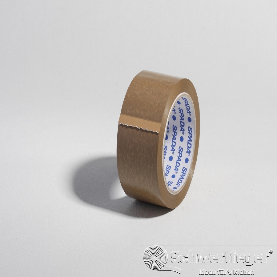 PVC Packband SPADA® 500 mit Naturkautschukkleber braun 19 mm x 66 m