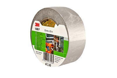 3M™ Aluminiumklebeband 1436F, Silber, 50 mm x 50 m, einzeln verpackt