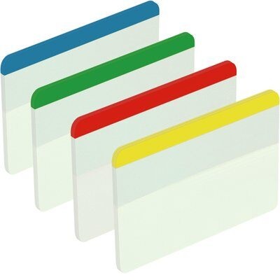 Post-it® Index Strong 686-F1EU, 50,8 x 38 mm, blau, gelb, grün, rot, 4 x 6 Haftstreifen