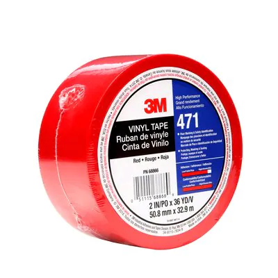 3M™ Weich-PVC-Klebeband 471, Rot, 50 mm x 33 m, 0.14 mm, einzelverpackt