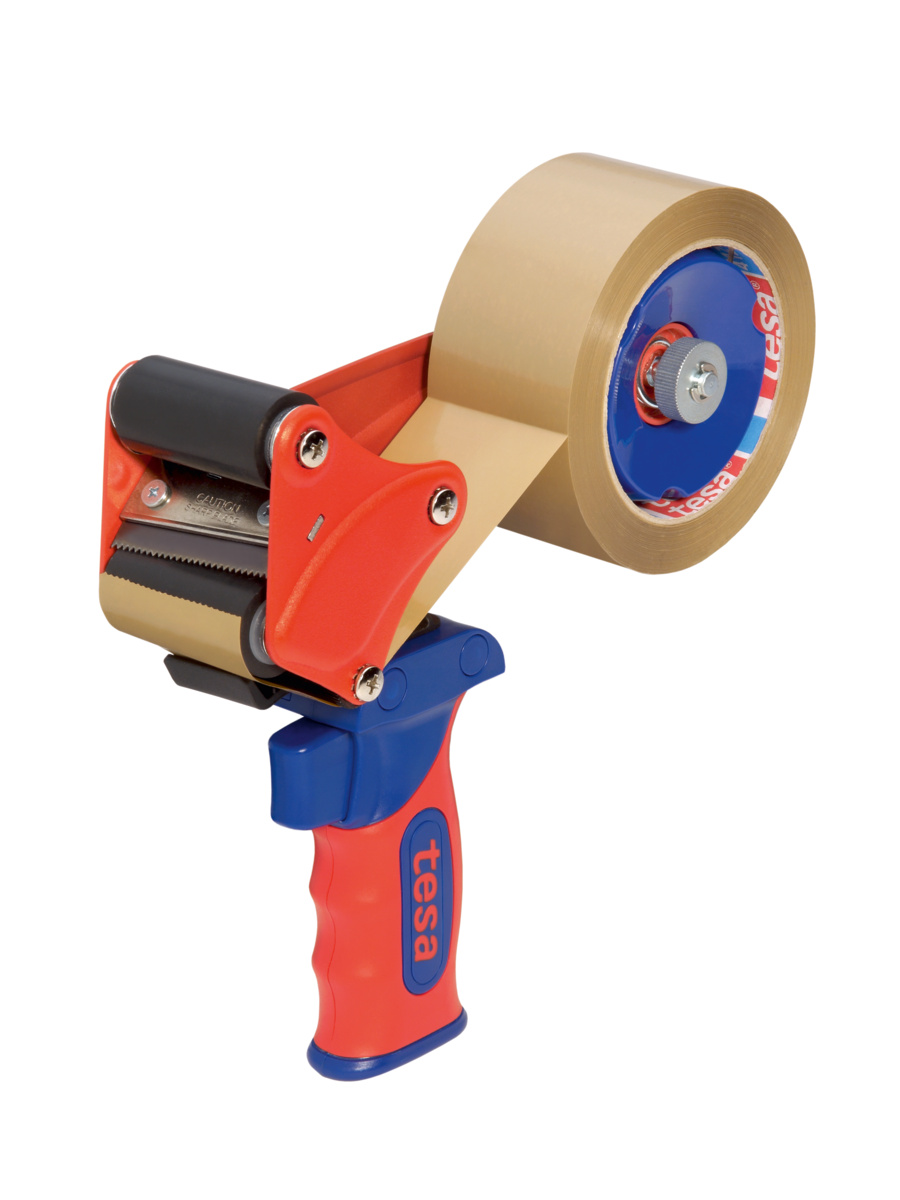 tesa 56402 Verpackungsklebeband-Handabroller Premium für Rollen mit 50mm Breite