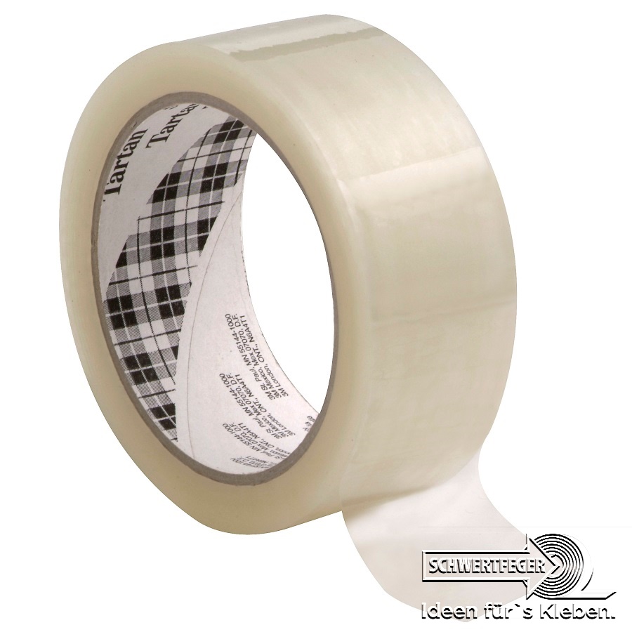 3M 369 PP Klebeband Tartan leise mit Acrylatkleber transparent 50 mm x 1.500 m 