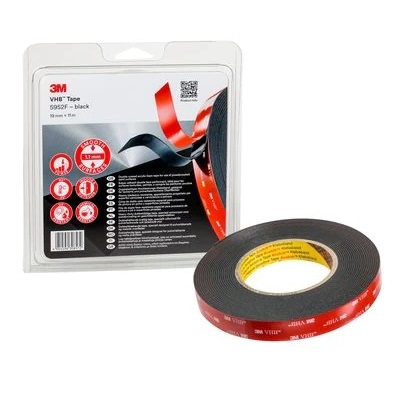 3M 5952 F 19 mm x 11 m VHB Hochleistungs-Klebeband, Schwarz, 1.1 mm dick